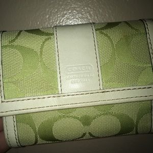 Coach Wallet (Light Green Coach Monogram)